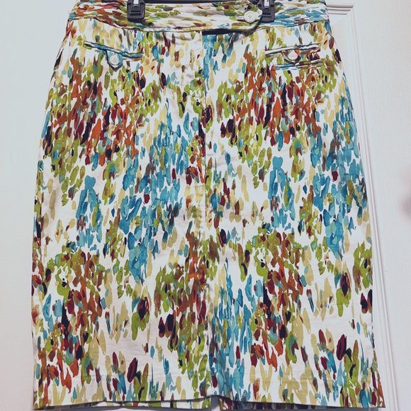 DFA New York-Pencil Skirt-Size 10-Spring/Summer Colors-Green, Tan,White,Blue-Fun - Picture 2 of 12